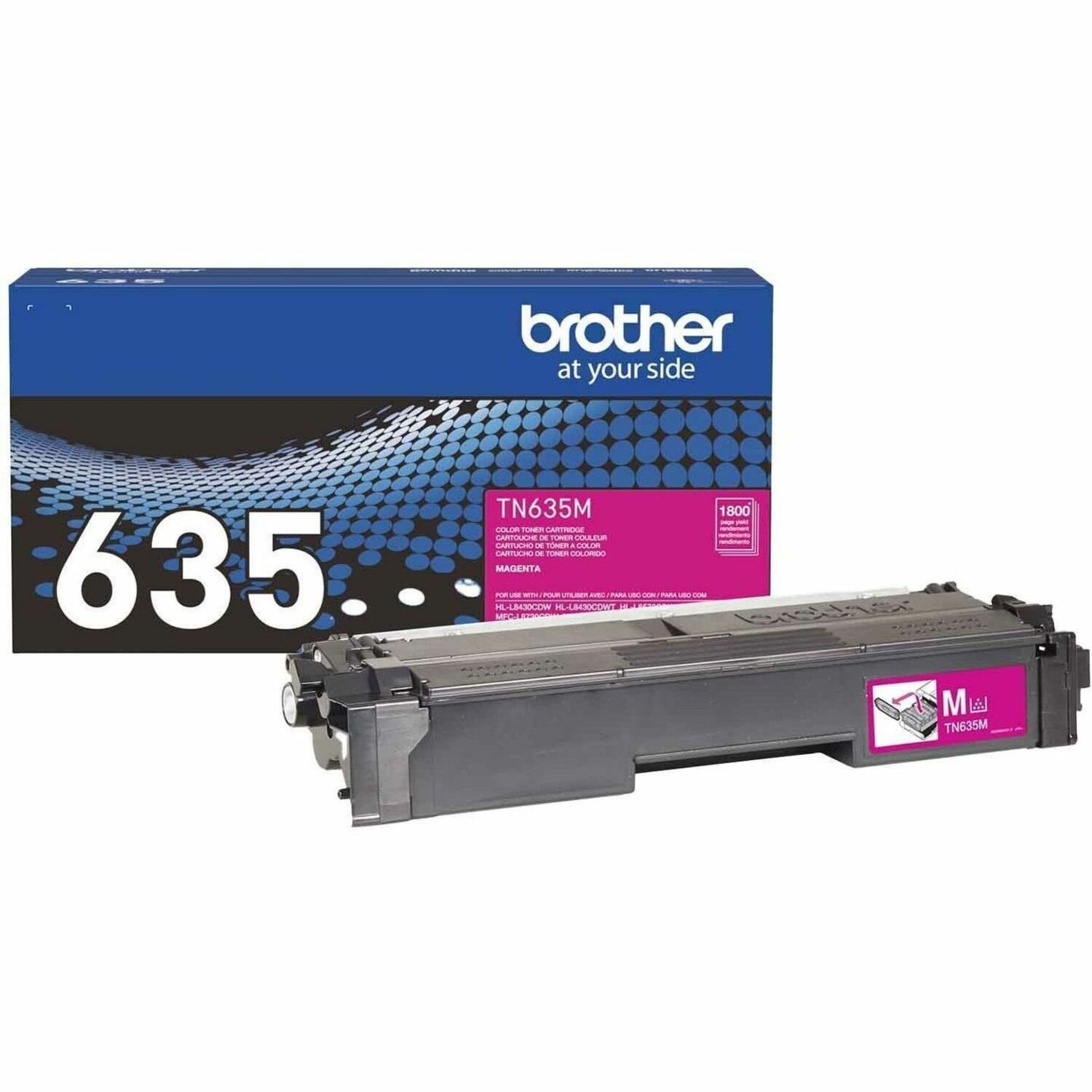 Brother TN635M Original Standard Yield Laser Toner Cartridge - Magenta - 1 Pack