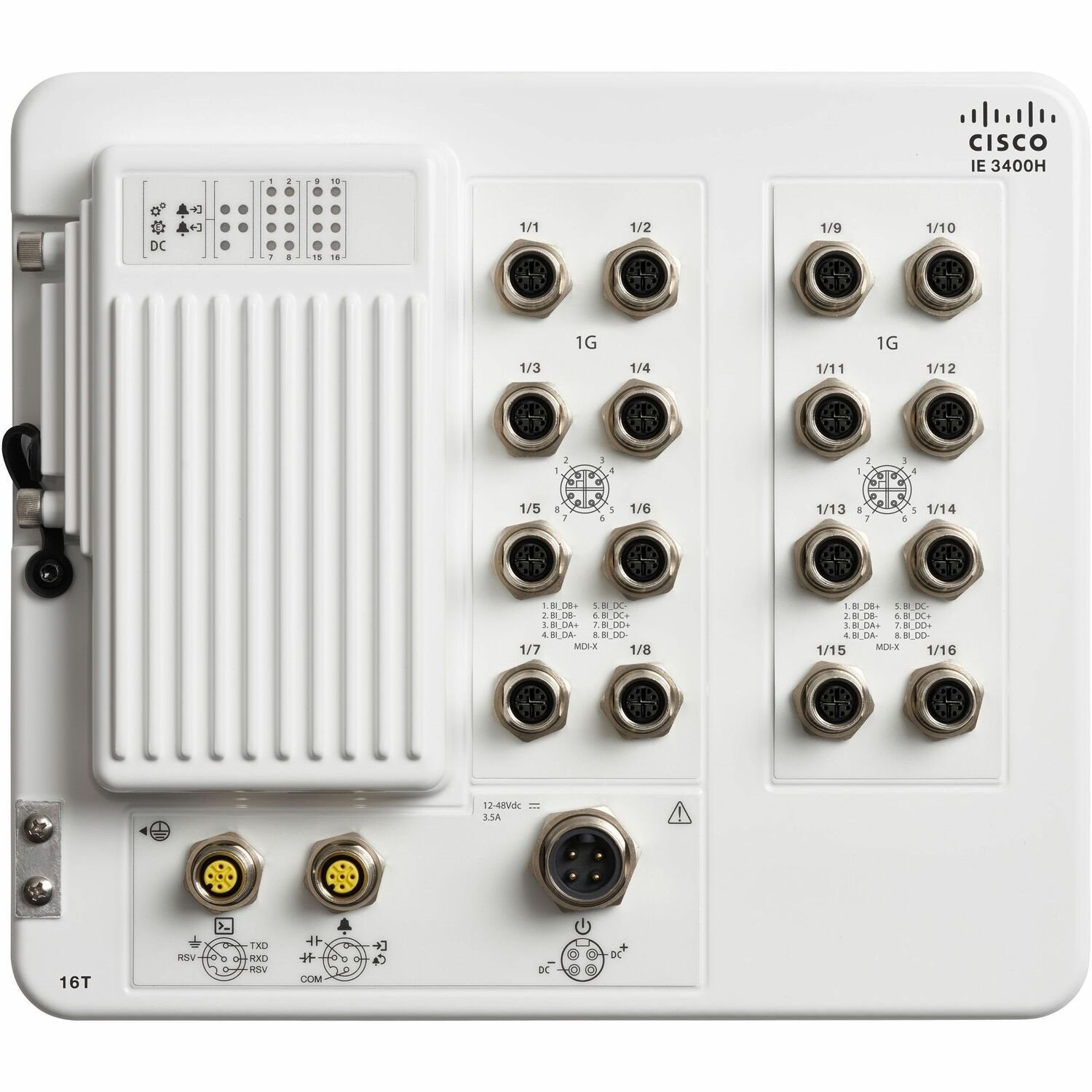 Cisco Catalyst IE3400 IE-3400H-16T 16 Ports Manageable Ethernet Switch - Fast Ethernet - 100Base-X