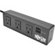 Eaton Tripp Lite Series Protect It! 3-Outlet Surge Protector with Mounting Brackets, 10 ft. Cord, 510 Joules, 2 USB Charging Ports, Black Housing