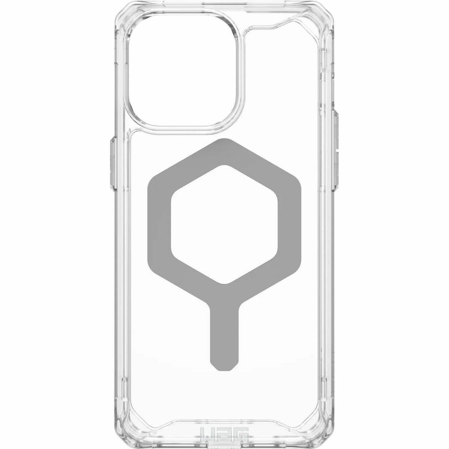 Urban Armor Gear Plyo Rugged Case for Apple iPhone 15 Pro Max Smartphone - Ice, Silver