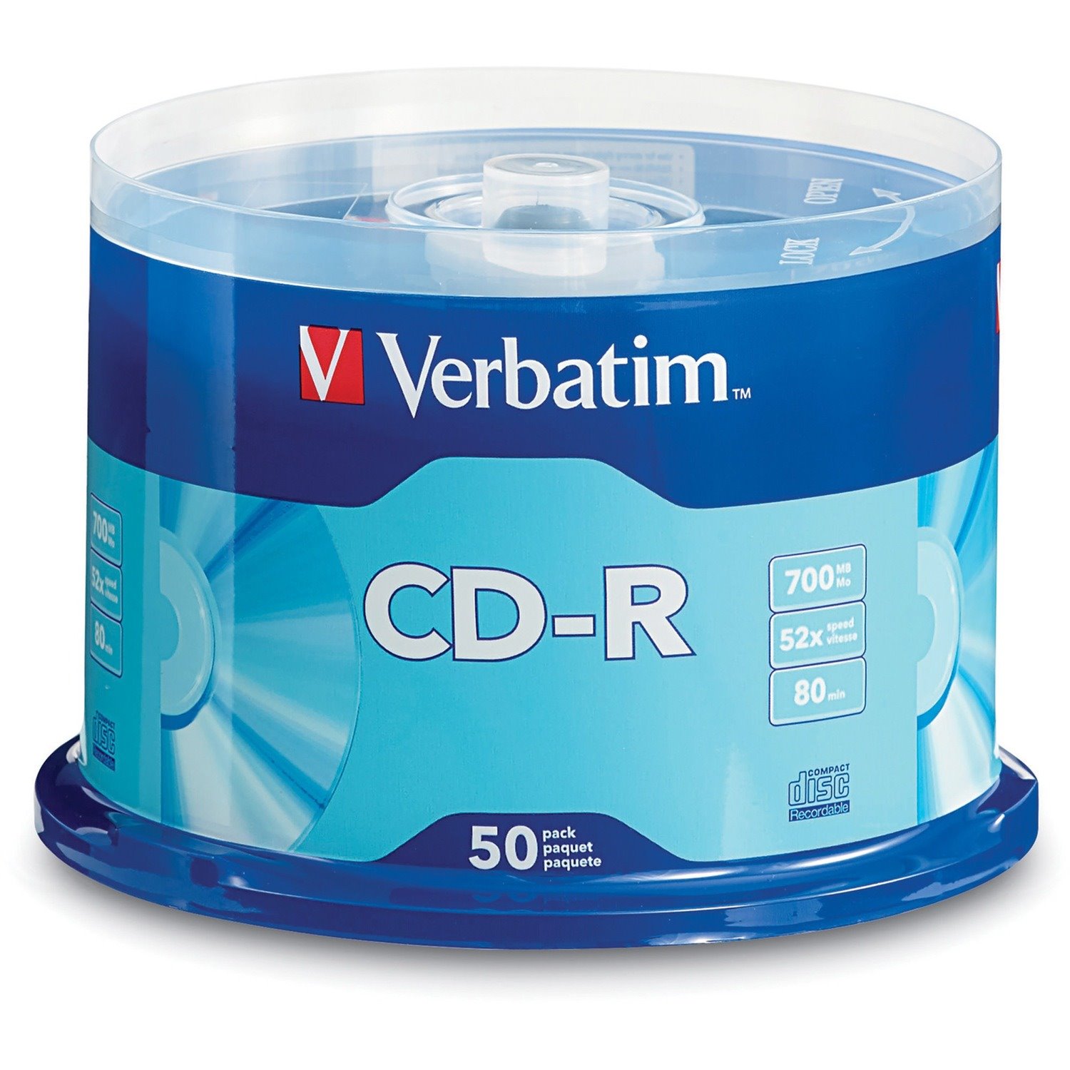 Verbatim 94691 CD Recordable Media - CD-R - 52x - 700 MB - 50 Pack Spindle