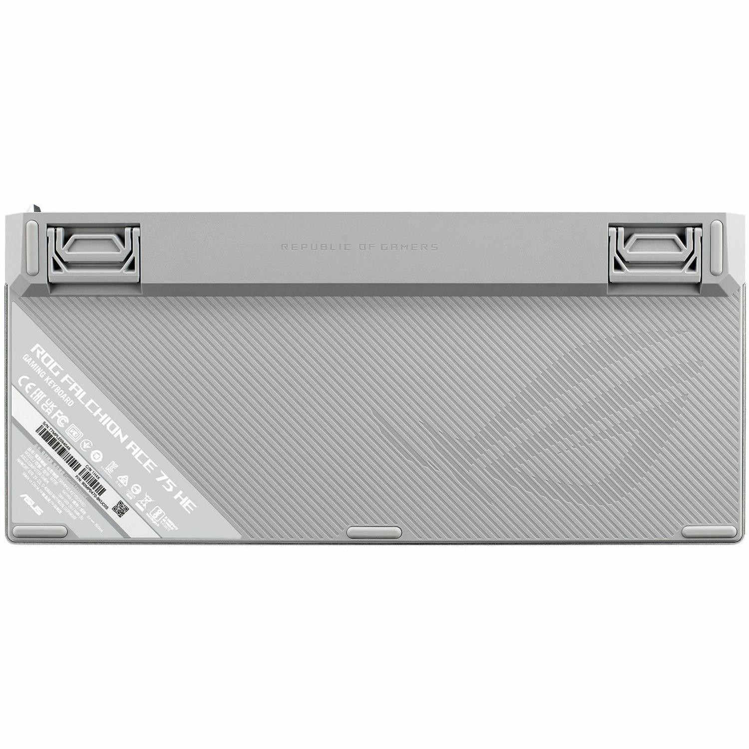 Asus ROG Falchion Ace 75 HE Gaming Keyboard - Cable Connectivity - USB 2.0 Interface - White