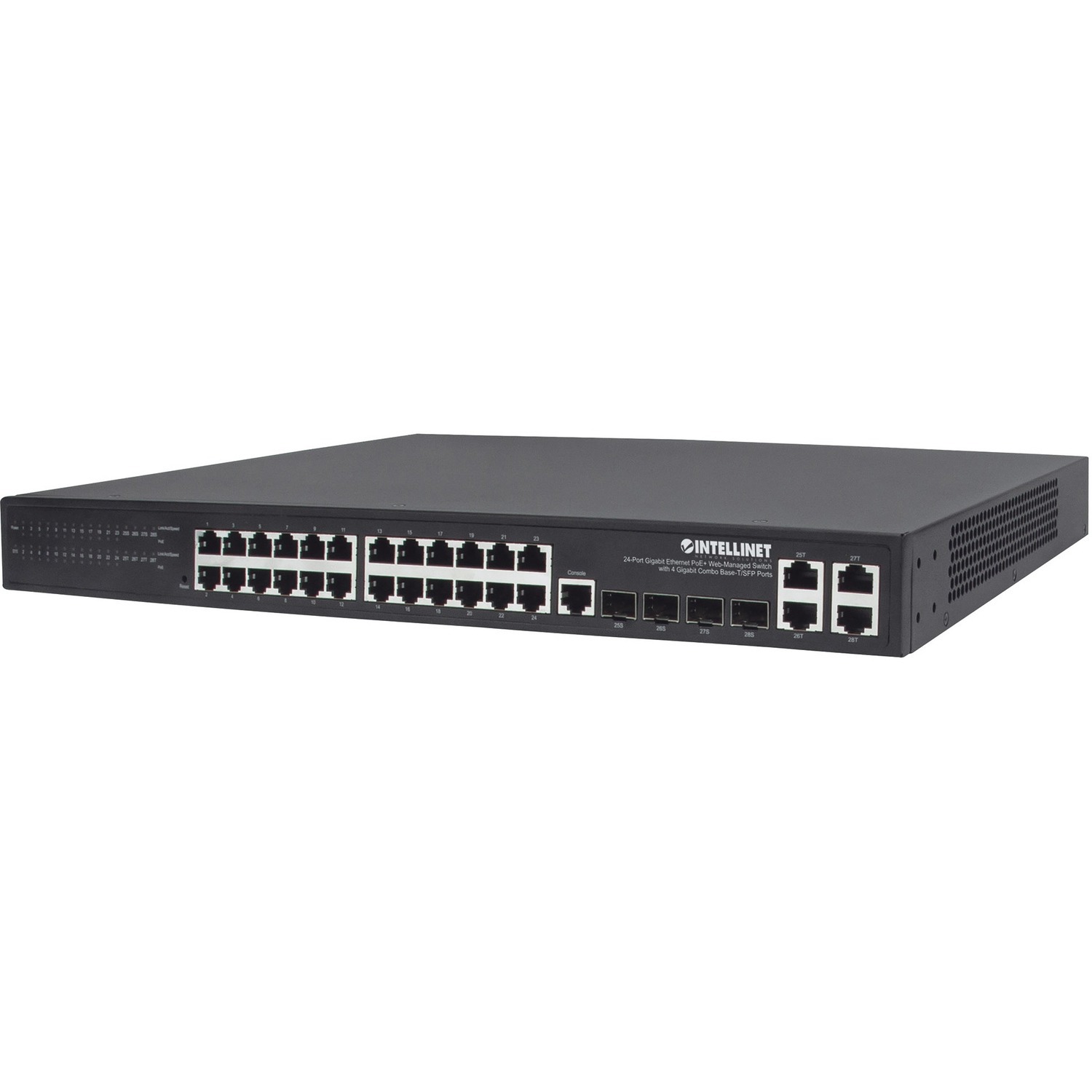 Intellinet Ieee 802.3At/Af Power Over Ethernet (Poe+/Poe) Compliant, 370 W, Self-Healing Ne