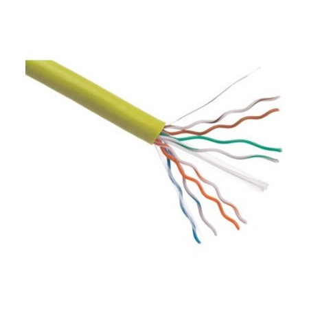 Axiom CAT5e 24AWG 4-Pair Solid 350MHz Plenum Bulk Cable Spool 1000FT (Yellow)