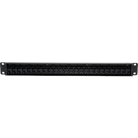 Eaton Tripp Lite Series 24-Port 1U Rack-Mount Cat5e Feedthrough Patch Panel, RJ45 Ethernet, TAA