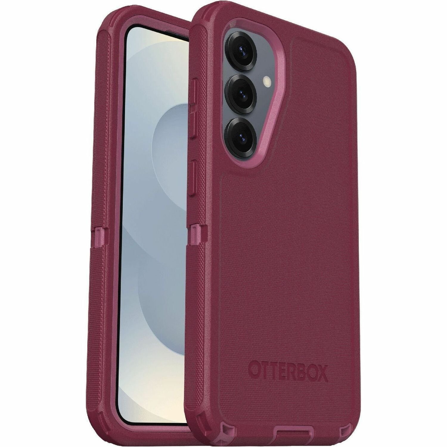 OtterBox Defender Series Pro Carrying Case (Holster) Samsung Galaxy S25, Galaxy S24 Smartphone - Foxberry (Pink)