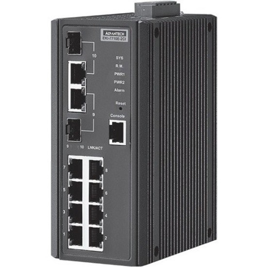 Advantech EKI-7710 EKI-7710E-2CI 10 Ports Manageable Ethernet Switch