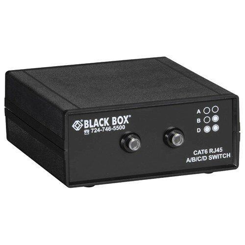 Black Box 3-to-1 CAT6 10-GbE Manual Switch (ABCD)