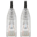 Eaton Tripp Lite Series Cat6 Gigabit Snagless Slim UTP Ethernet Cable (RJ45 M/M), PoE, Black, 1 ft. (0.31 m)