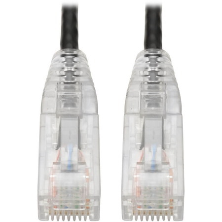 Eaton Tripp Lite Series Cat6 Gigabit Snagless Slim UTP Ethernet Cable (RJ45 M/M), PoE, Black, 1 ft. (0.31 m)
