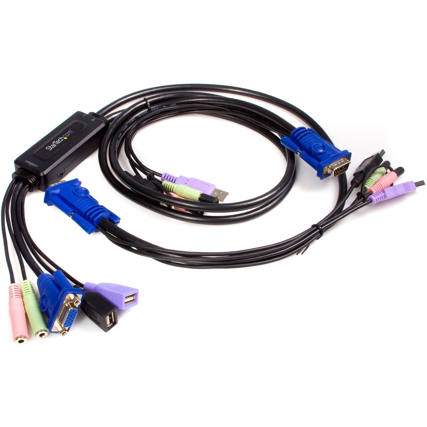 StarTech.com 2-Port USB VGA Cable KVM Switch with Audio