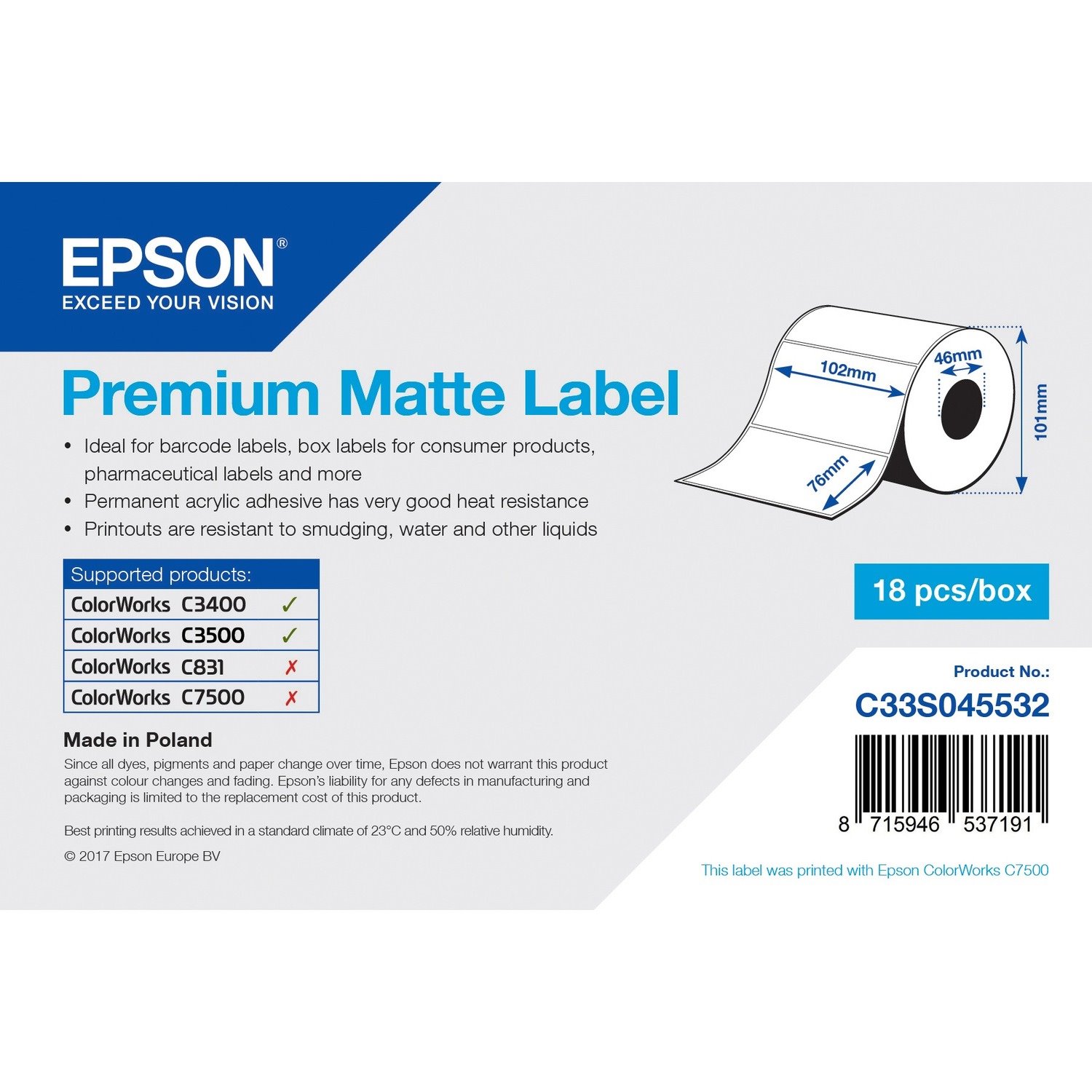 Epson Premium Multipurpose Label
