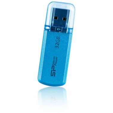 Silicon Power Helios 101 32 GB USB 2.0 Flash Drive - Blue