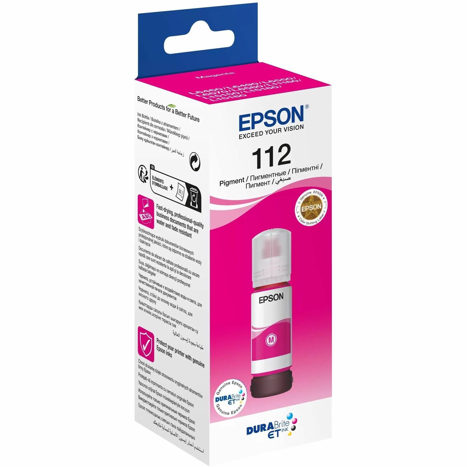 Epson EcoTank 112 Inkt navullingskit - Magenta pigment - Inkjet