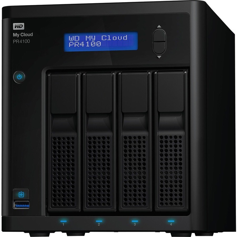 WD My Cloud Pro PR4100 4 x Total Bays NAS Storage System - Intel Pentium N3710 Quad-core (4 Core) 1.60 GHz - 4 GB RAM Desktop