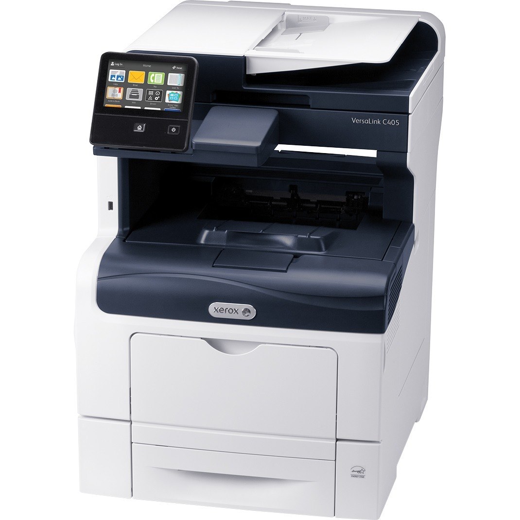 Xerox VersaLink C405/DN Laser Multifunction Printer-Color-Copier/Fax/Scanner-36 ppm Mono/Color Print-600x600 Print-Automatic Duplex Print-80000 Pages Monthly-700 sheets Input-Color Scanner-600 Optical Scan-Color Fax-Gigabit Ethernet