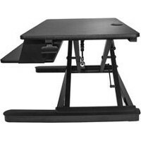 StarTech.com Sit Stand Desk Converter - Keyboard Tray - Height Adjustable Ergonomic Desktop/Tabletop Standing Desk - Large 35"x21" Surface