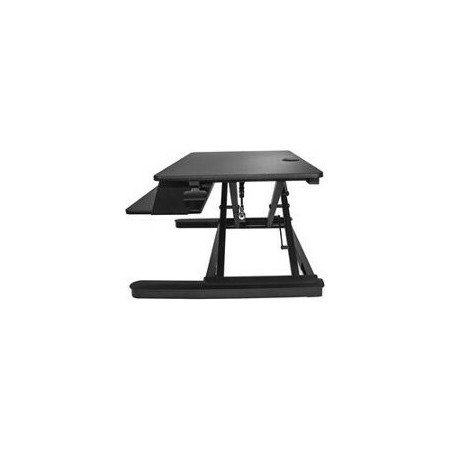 StarTech.com Sit Stand Desk Converter - Keyboard Tray - Height Adjustable Ergonomic Desktop/Tabletop Standing Desk - Large 35"x21" Surface