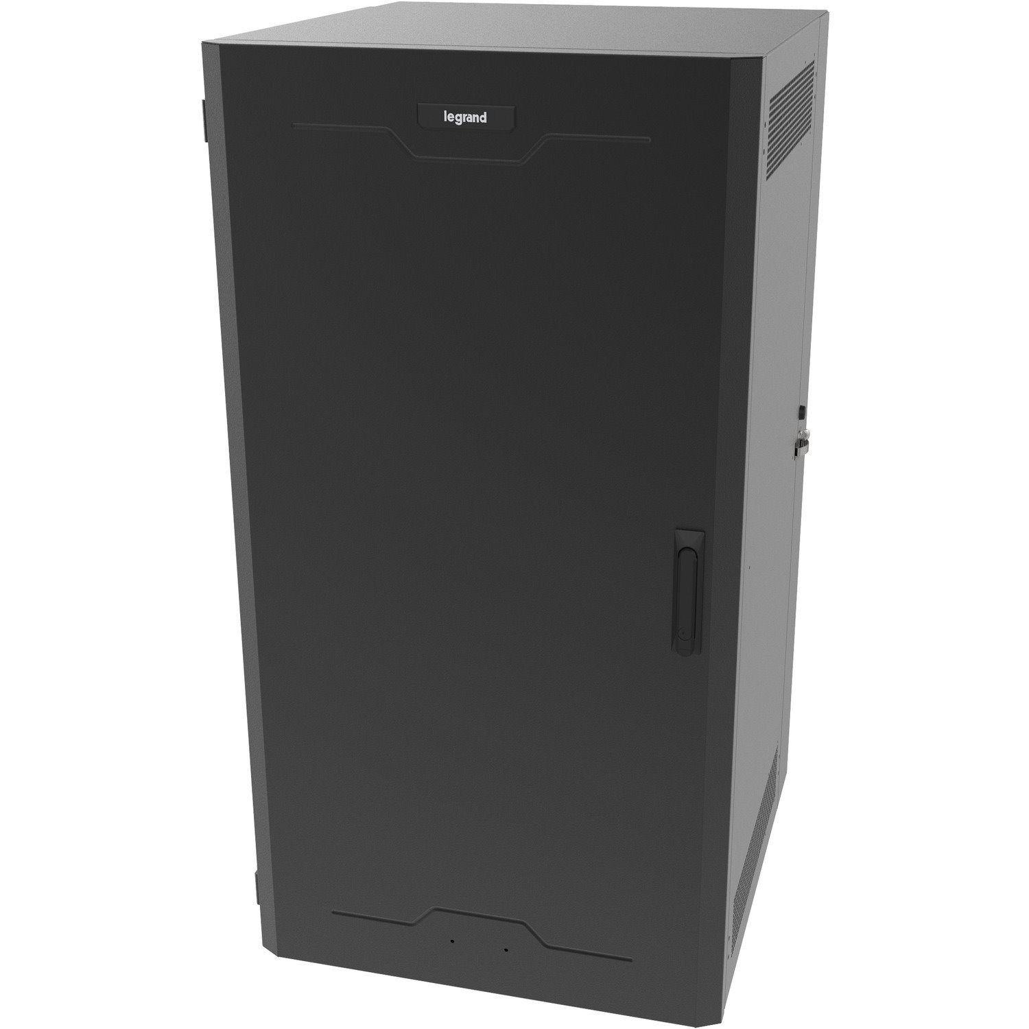 C2G 12RU Swing-Out Wall-Mount Cabinet with Solid Door - Black - TAA