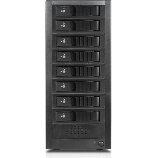 RAIDage JAGE9BT8HDBKDE-SEA Drive Enclosure 12Gb/s SAS, SATA/600 - Mini-SAS HD Host Interface Tower - Black