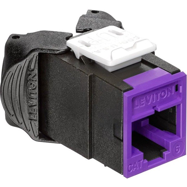 Leviton Atlas-X1 Cat 6 UTP QuickPort Jack, Purple