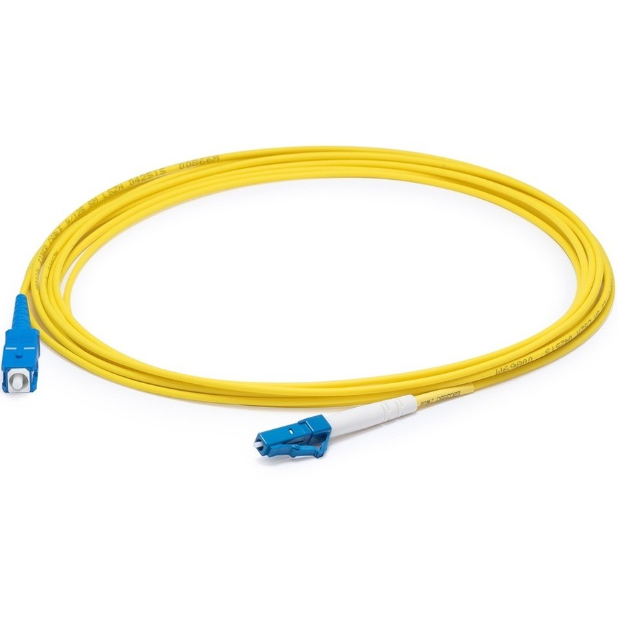 AddOn 3m SC to LC Yellow OS2 Simplex OFNR (Riser-Rated) SMF Fiber Patch Cable