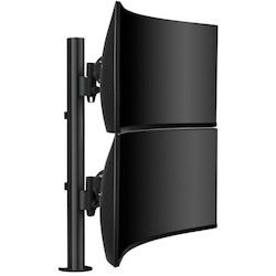 Atdec Desk Mount for Monitor, Curved Screen Display, Flat Panel Display, All-in-One Computer - Black - Landscape/Portrait