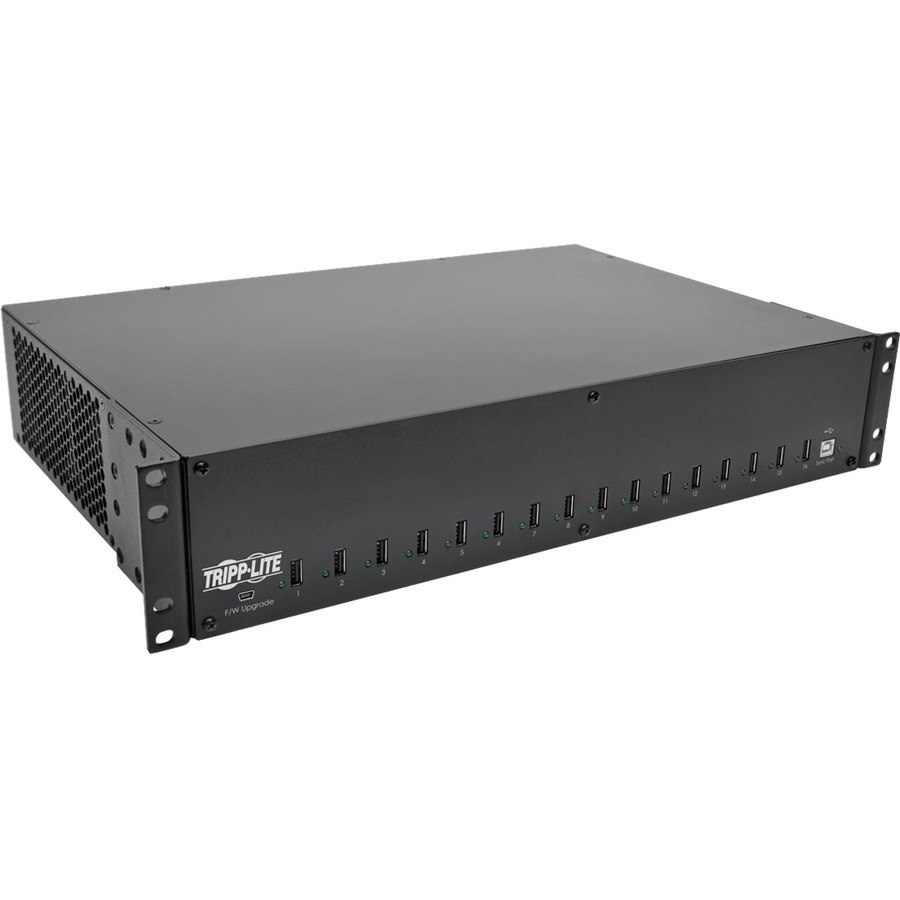 Tripp Lite by Eaton 16-Port USB Charging Station with Syncing, 5V 40A (200W) USB Charger Output, 2U Rack-Mount