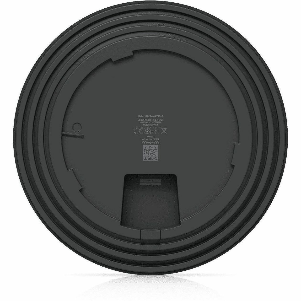 Ubiquiti U7 Pro XGS Tri Band Wi-Fi 7 IEEE 802.11n/ac/ax/be/v/r/k 8.60 Gbit/s Wireless Access Point - Black