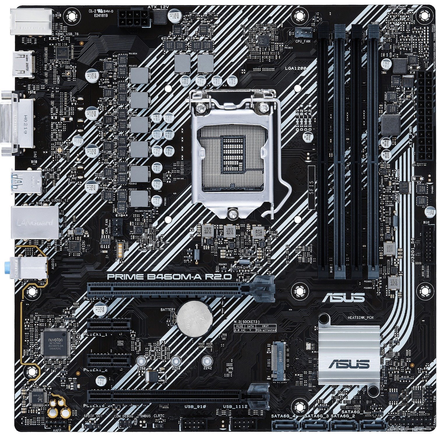 Asus Prime B460M-A R2.0 Desktop moederbord - Intel B460 chipset - Socket LGA-1200 - Intel Optane-geheugen ready - Micro ATX
