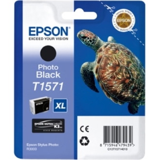 Epson UltraChrome K3 T1571 Original Inkjet Ink Cartridge - Photo Black - 1 Pack