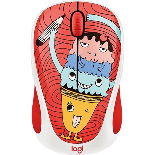 Logitech DOODLE COLLECTION M238 Mouse - Radio Frequency - USB - Optical - 3 Button(s)