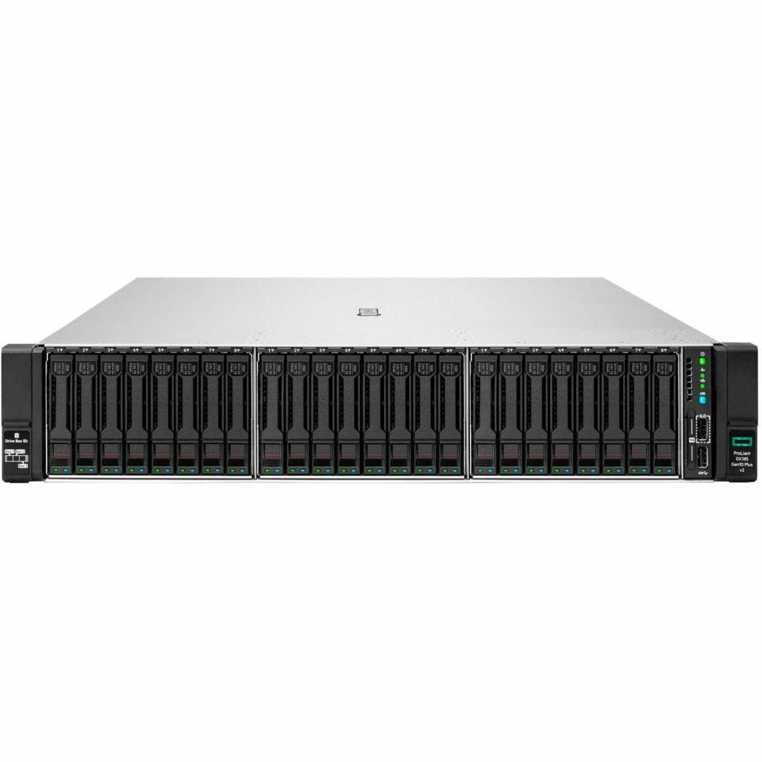 HPE ProLiant DL385 G10 Plus v2 2U Rack Server - 1 EPYC 7252 3.10 GHz - 32 GB RAM - 12Gb/s SAS Controller - Refurbished