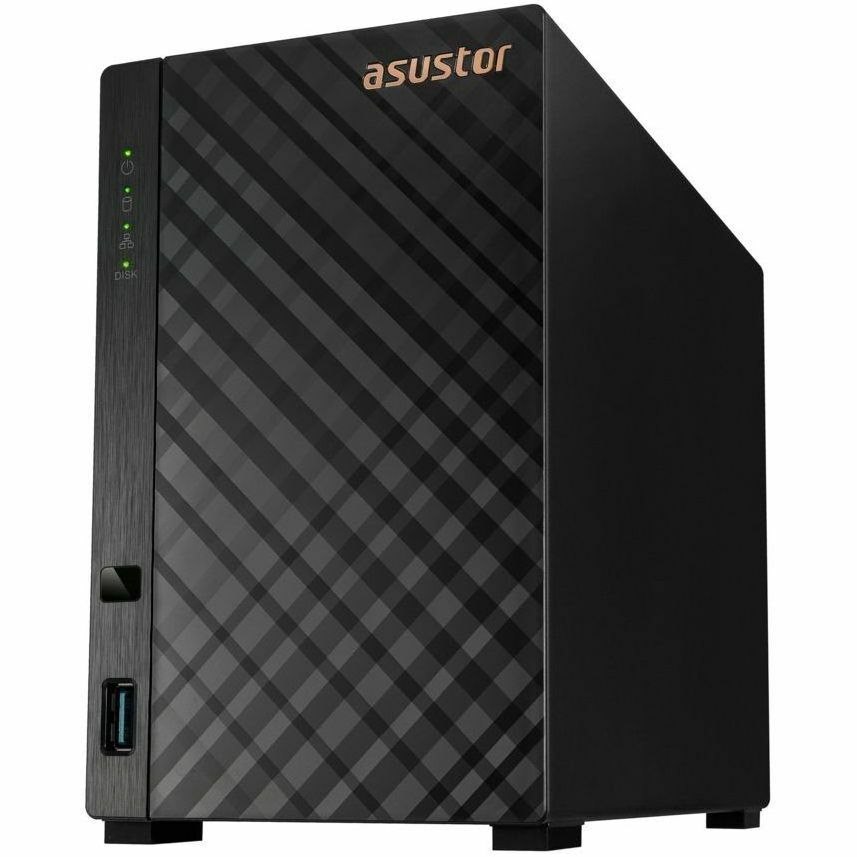 Asustor 2-Bay Nas(No Disk),Realtek RTD1619B 1.7GHz, 1GB, GbE Lan(1), Usb(2), TWR, 3YR