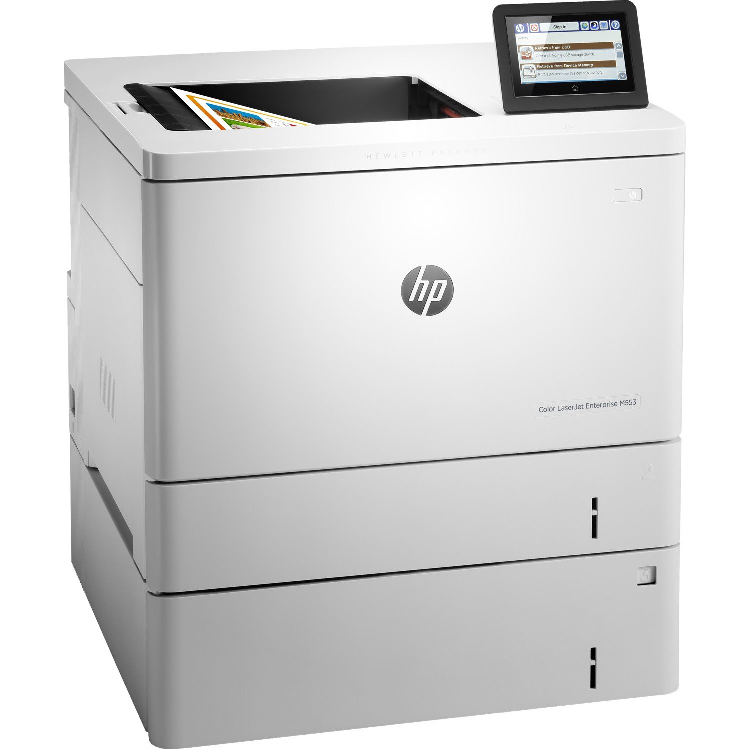 HP LaserJet M553xm Desktop Laser Printer - Colour