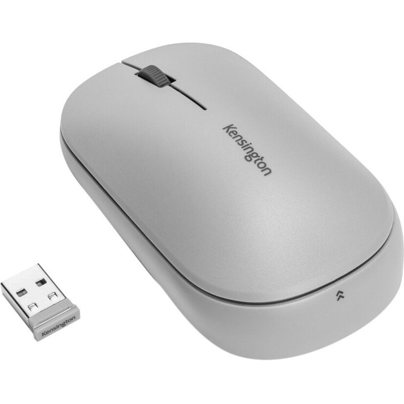 Kensington SureTrack Mouse - Bluetooth/Radio Frequency - USB 2.0 - Optical - 3 Button(s) - Grey - 1 - TAA Compliant