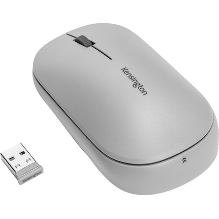 Kensington SureTrack Mouse - Bluetooth/Radio Frequency - USB 2.0 - Optical - 3 Button(s) - Grey - 1 - TAA Compliant