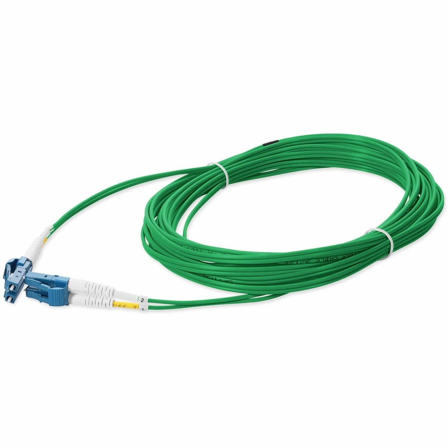 AddOn 1m LC to LC Green OS2 Duplex OFNR (Riser-Rated) SMF Fiber Patch Cable