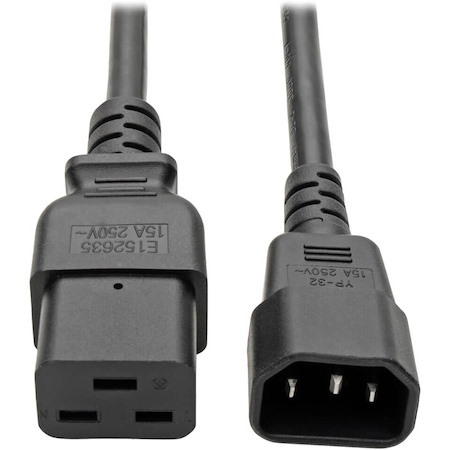 Tripp Lite by Eaton Power Cord C19 to C14 - Heavy-Duty 15A 250V 14 AWG 4 ft. (1.22 m) Black