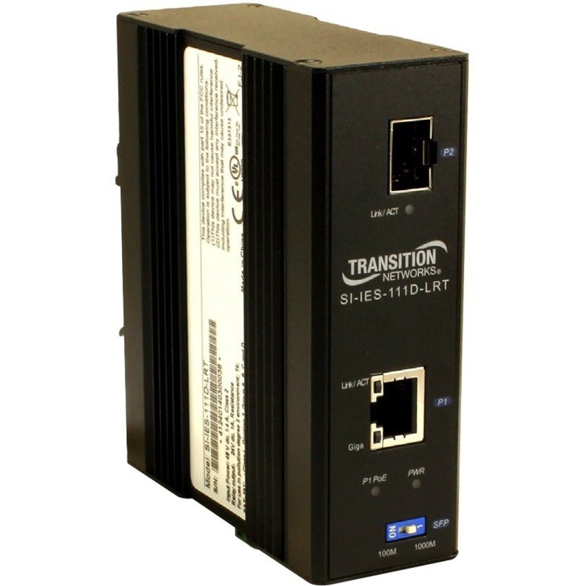 Transition Networks Hardened 1-port Mid-span PoE+ Injector