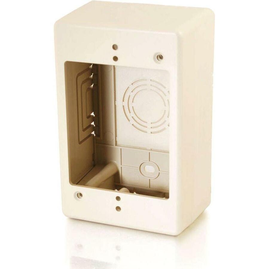 C2G Tyton Raceway Single Gang 2in Junction Box - Ivory