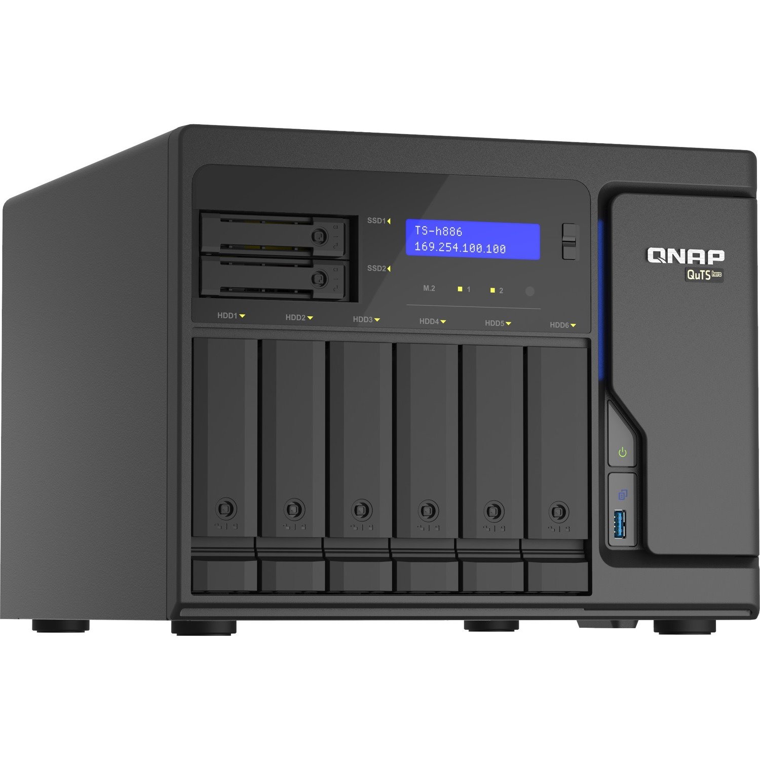 QNAP Cost-effective Intel Xeon D desktop QuTS Hero NAS with Quad-port 2.5GbE