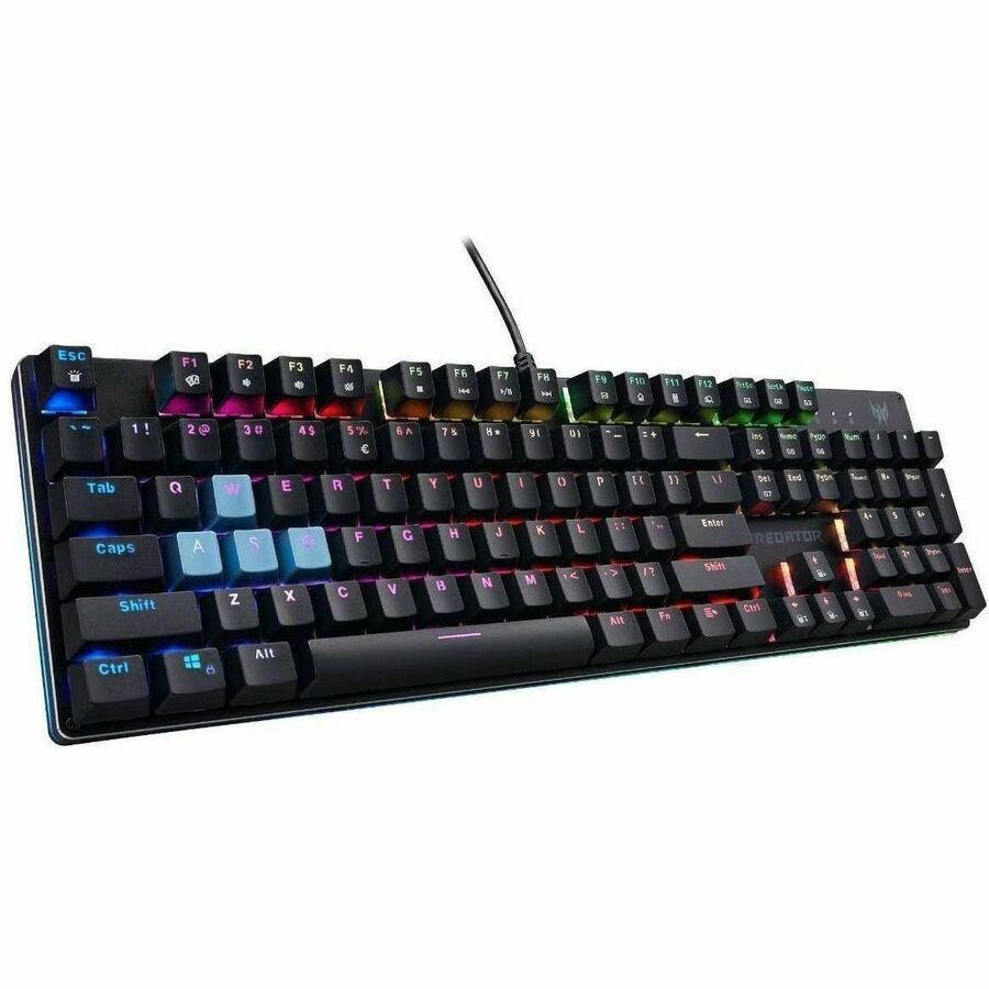 Predator Aethon PKW200 Gaming Keyboard - Full-size - Cable Connectivity - USB Interface - LED - Black