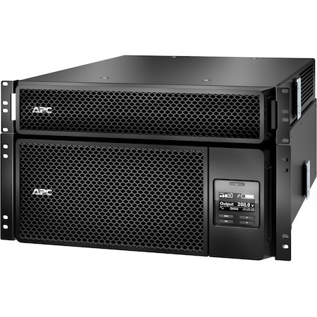 APC Smart-UPS On-Line, 6kVA/6kW, Rackmount 6U, 208V, 12x 5-20R+2x L6-20R+2x L6-30R NEMA, Network Card+SmartSlot, W/ transformer 208V-120V, W/ rail kit