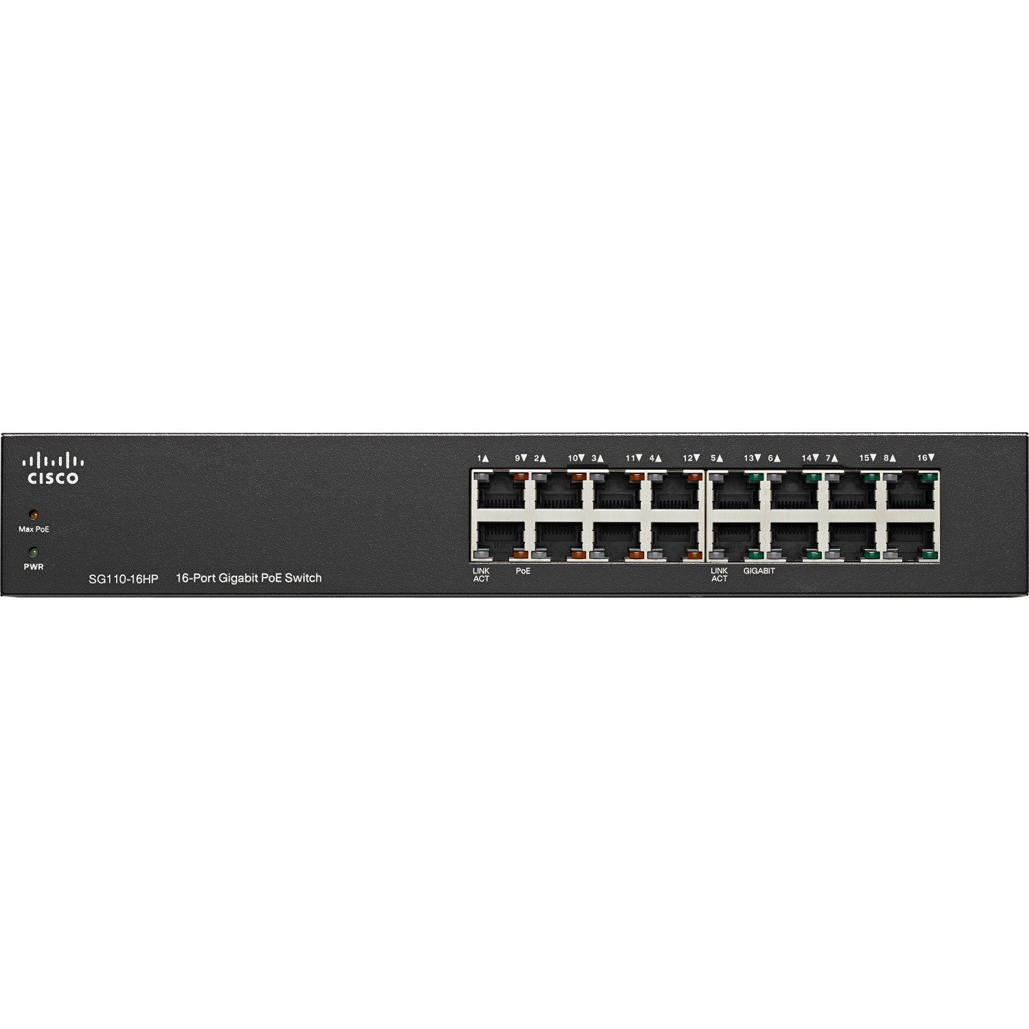 Cisco SG110-16HP 16-Port PoE Gigabit Switch