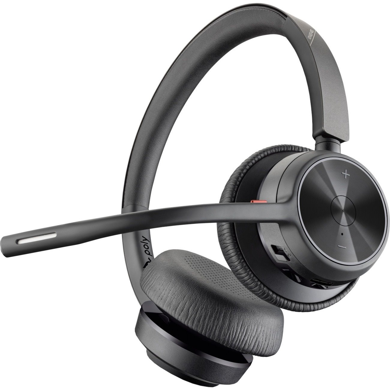 Poly Voyager 4300 UC 4320 Wired/Wireless On-ear, Over-the-head Stereo Headset - Black