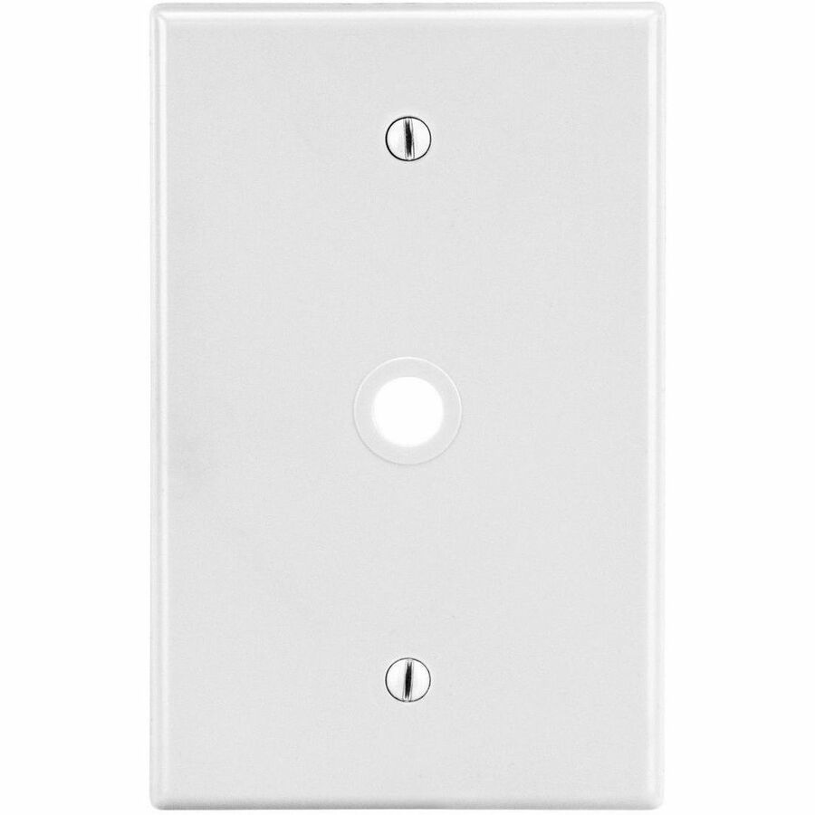 Bryant Wallplate, 1-Gang, .406" Opening, Box Mount, White