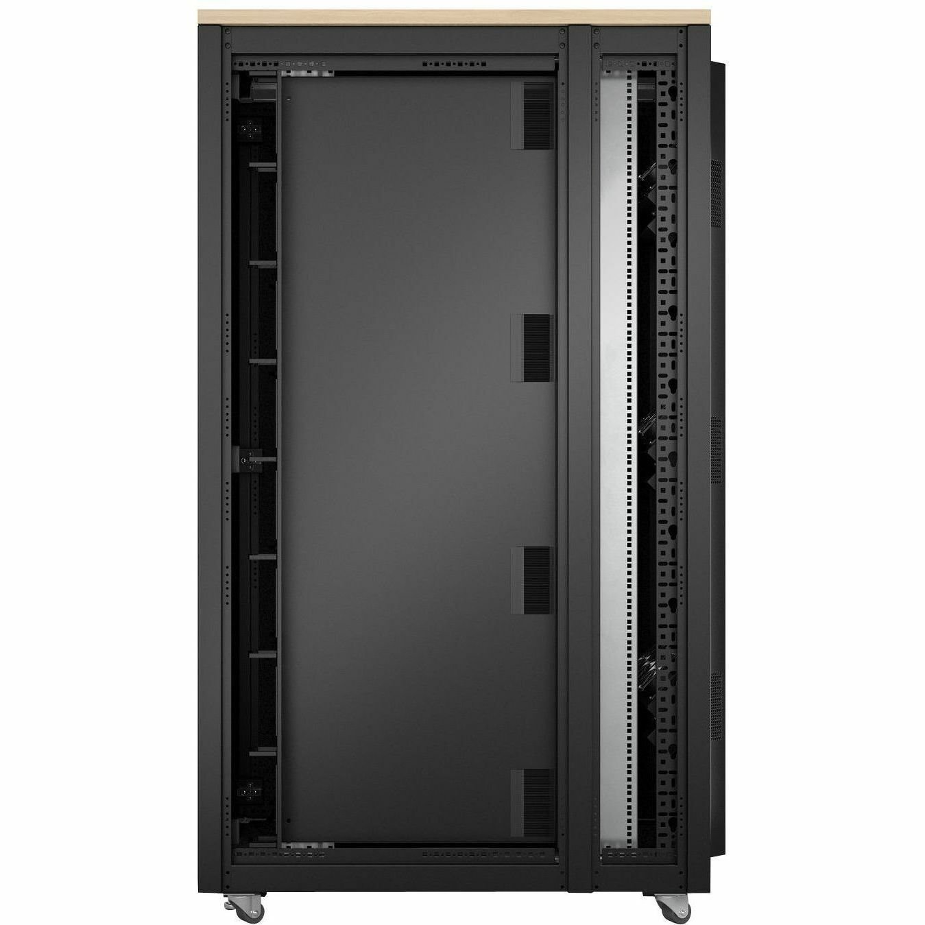 APC by Schneider Electric NetShelter Soundproof, 38U, Server Rack Enclosure, 120V, Maple