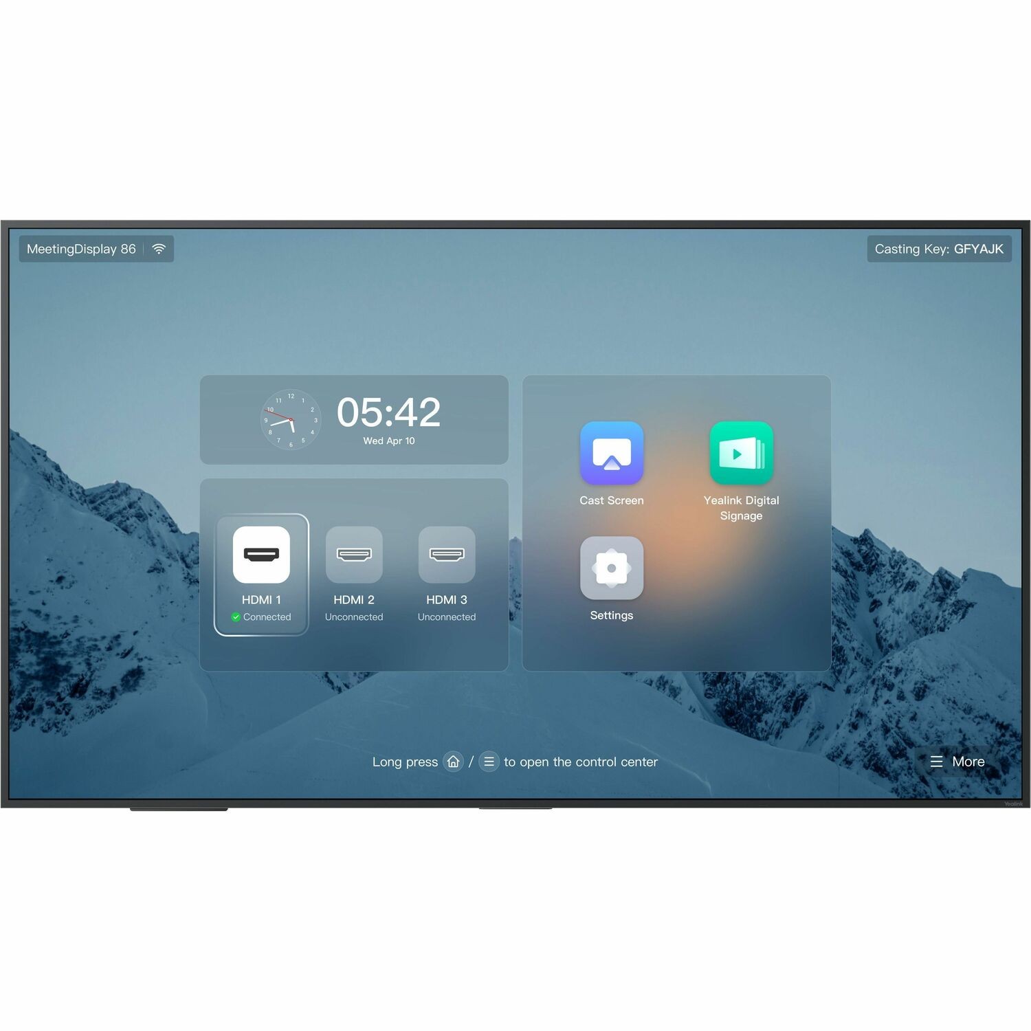Yealink (MB86) Non-Interactive Meeting Display 86"