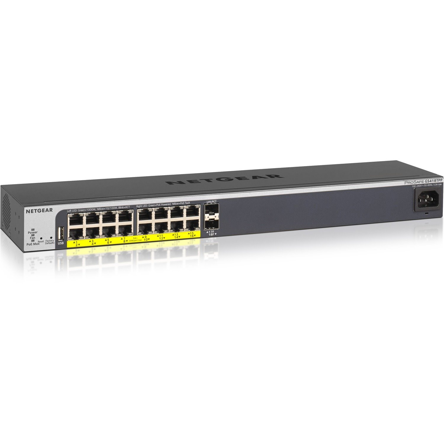 Netgear ProSafe GS418TPP 16 Ports Manageable Ethernet Switch - Gigabit Ethernet - 1000Base-X